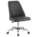 Adjustable Desk Chair With Diamond Tufted Backrest Base - Gray by HouseOfZazla