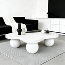Cloud Shaped Coffee Table With 3 Ball Legs For Living Room