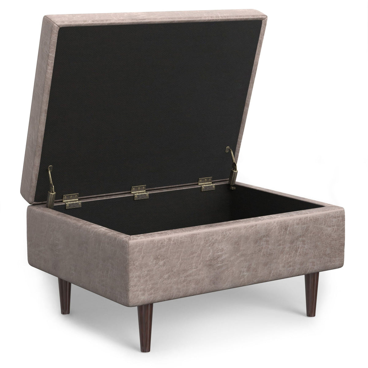 Shay - Large Square Coffee Table Storage Ottoman Mid-Century Style, photo 18 of 40