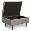 Shay - Large Square Coffee Table Storage Ottoman Mid-Century Style by Unique Piece Furniture