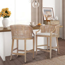 Casual Handcrafted Rattan Counter Stool by Unique Piece Furniture
