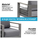 All Weather Patio Loveseat With Thick Cushions - Gray / Gray by HouseOfZazla