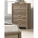 5 Drawer Storage Chest With Pulls - Light Brown by Unique Piece Furniture