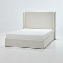 Carmen - Minimalist Upholstered Wingback Bed Frame With High Headboard