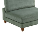 Armless Chair For Living Room - Sage by HouseOfZazla
