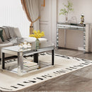 Baked Curved Mirror Coffee Table for Living Room