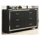 6 Drawer Dresser With Handles Bedroom Furniture - Black by HouseOfZazla