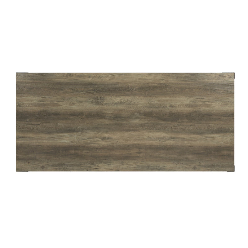 Abiram Dining Table in Rustic Oak Finish