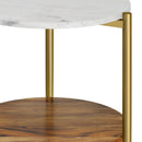Wagner - Round Marble & Wood Table by Unique Piece Furniture