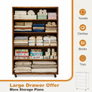 Modern 5 Drawer Dresser With Wheels