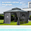 12'x12' Hardtop Gazebo Canopy with Galvanized Steel Double Roof by HouseOfZazla