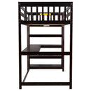 Loft Bed With Storage Shelves And Under Bed Desk by HouseOfZazla