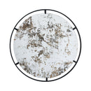 Theodor - Mirror With Industrial Design Round Mirror With Metal Frame For Wall Decor & Entryway Console Lean Against Wall - Black by HouseOfZazla