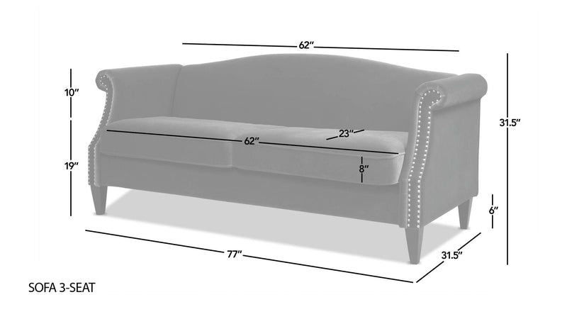 Elaine - Camel Back Small Space Sofa, photo 5 of 14