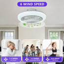 18 Inch Ceiling Fan with RGB Light and Remote Control by HouseOfZazla