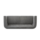 Modern 3 Seater Sofa Upholstered Couch with Curved Armrests