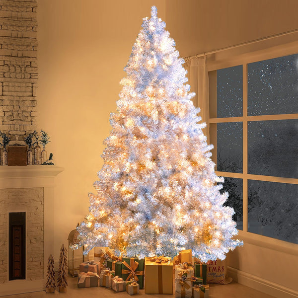 7.4FT Sliver Pre-Lit Artificial Christmas Tree, photo 2 of 10