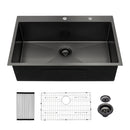 Topmount Kitchen Sink 16 Gauge, Single Bowl by HouseOfZazla