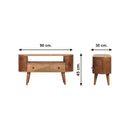 Modern Mini Rounded Entertainment Unit - Oak by Unique Piece Furniture