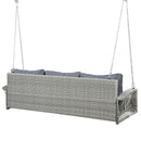 3 Person Large Patio Swing Bench With Cushions For Backyard by HouseOfZazla
