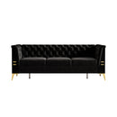 Luxurious Sofa With Legs, Modern Chesterfield Design, Tufted Upholstery, 3 Seat Couch For Living Room And Office by HouseOfZazla