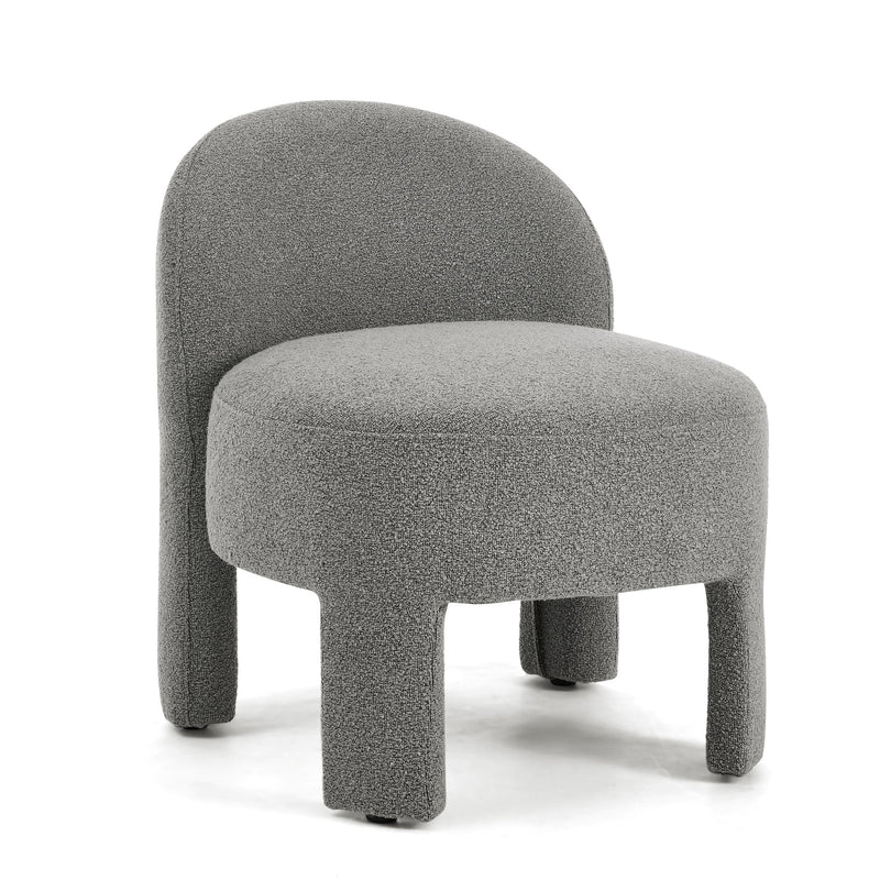 Walker Edison - lounge chair with sof cushion and backrest, need to be assembled, suitable for living room'bedroomldining room---GREY(24.5"28.75"28.75")