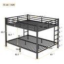 Metal Queen Over Queen Bunk Bed for Teens and Adults by HouseOfZazla