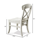 Harola - Cross-Back Dining Side Chairs In (Set of 2) - Smoky White by HouseOfZazla