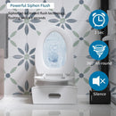 Glossy Tornado Flush 1 Piece Toilet With Dual Flush, Soft Close Seat - Gloss White by HouseOfZazla