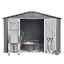 Metal garden sheds 8ftx10ft outdoor storage sheds Grey (Old sku:W1350S00016)