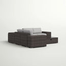 Modern Patio Rattan Sectional Set With Cushions by Unique Piece Furniture