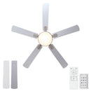 Flush Mount Ceiling Fans With LED Light And Remote Control, 5 Blades by HouseOfZazla
