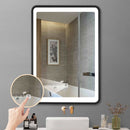 20x28 inch 3 colors with light Black framed Wall mount Medicine Cabinet with Mirror Anti-fog function