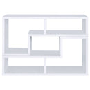 Convertable L-Shaped Bookcase With Open Shelves - White