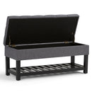 Saxon - Upholstered Transitional Storage Ottoman Bench by Unique Piece Furniture