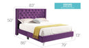Upholstered Nailhead Trim Chic Bed by Unique Piece Furniture