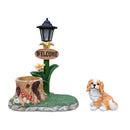 Sitting Dog Solar Lantern Planter Statue by HouseOfZazla