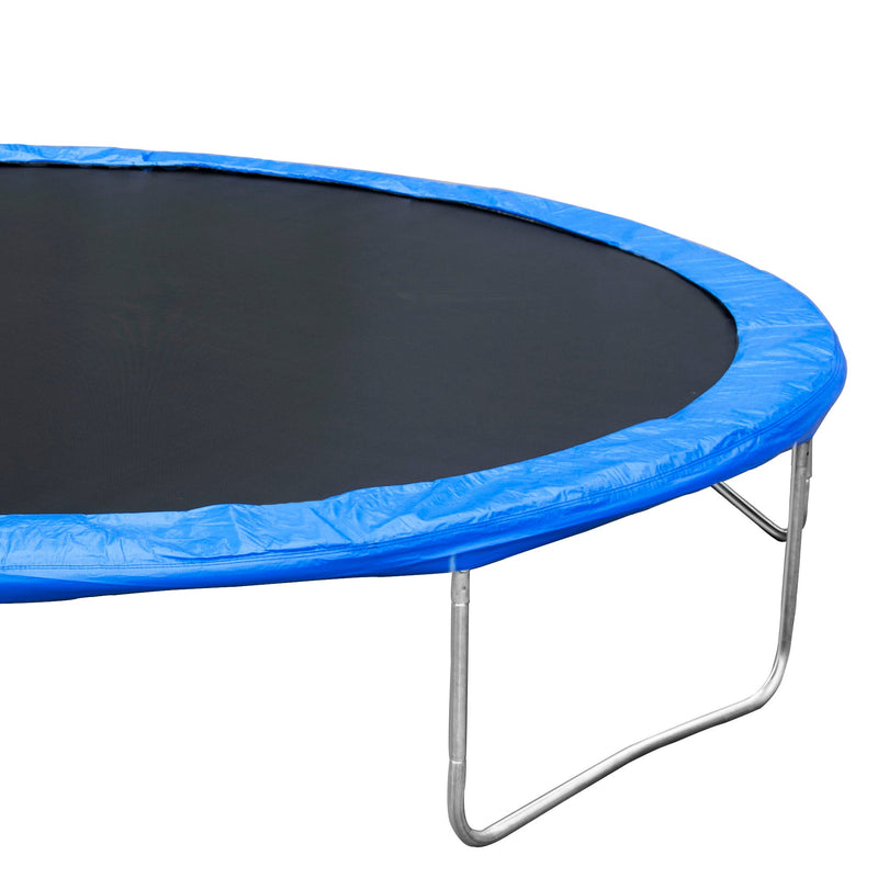 14Ft Trampoline For Adults & Kids With Basketball Hoop, Outdoor Trampolines With Ladder And Safety Enclosure Net For Kids And Adults - Blue, photo 5 of 15