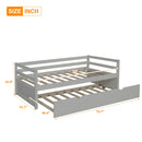 Twin Daybed With Trundle Frame Set by HouseOfZazla