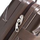 14"/20" 2-Piece ABS Spinner Wheel Luggage Set with Combination Lock and Cosmetic Case (Brown) by HouseOfZazla