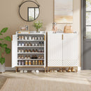 5 Tiers Shoe Storage Organizer With Doors by HouseOfZazla