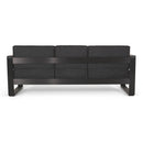Giovanna 3-Seater Sofa with Aluminum Frame and Water-Repellent Cushions - Black by HouseOfZazla