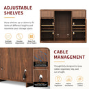 53.2" Fluted Buffet Wine Cabinet with Mini Fridge Nook by HouseOfZazla