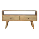 Solid Wood Curved Media Unit by HouseOfZazla