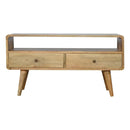 Solid Wood Curved Media Unit by Unique Piece Furniture