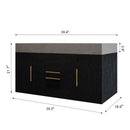39.4 Inches Single Contemporary Floating Bathroom Vanity
