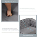 64" Velvet Upholstered Loveseat Sofa, Modern Loveseat Sofa with Thick Removable Seat Cushion, 2-Person Loveseat Sofa Couch for Living Room, Bedroom, or Small Space, Gray