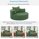 360° Swivel Accent Barrel Chair With 3 Removable Pillows For Living Room by HouseOfZazla