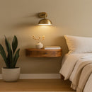 Wall Mounted Rounded Nightstand - Oak by Unique Piece Furniture