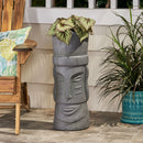 Classic Flower Planter With Magnesium Oxide Material - Stone Gray by HouseOfZazla